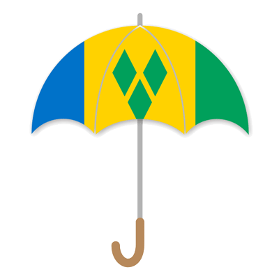 セントビンセント・グレナディーン諸島の国旗-傘