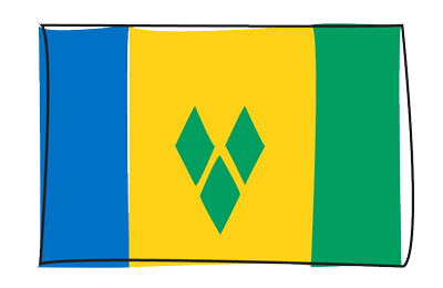 セントビンセント・グレナディーン諸島の国旗-グラフィティ