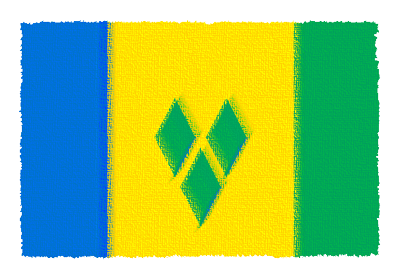 セントビンセント・グレナディーン諸島の国旗-パステル