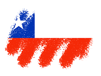 チリ共和国の国旗-クレヨン1