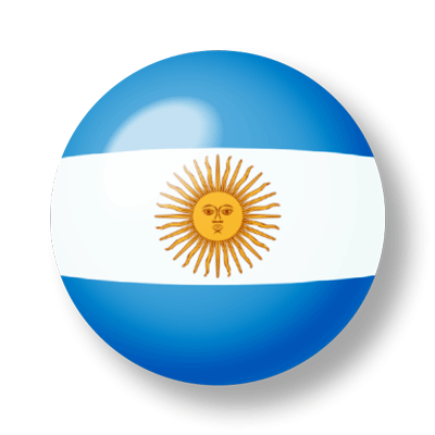 アルゼンチン共和国の国旗-ビー玉