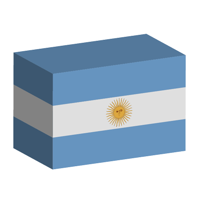 アルゼンチン共和国の国旗-積み木