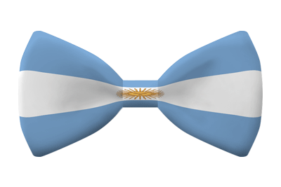 アルゼンチン共和国の国旗-蝶タイ