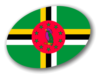 ドミニカ国の国旗-楕円