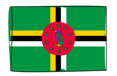 ドミニカ国の国旗-グラフィティ