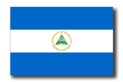 ニカラグア共和国の国旗-ドロップシャドウ