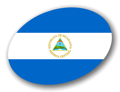 ニカラグア共和国の国旗-楕円