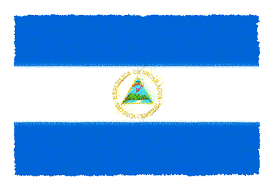 ニカラグア共和国の国旗-パステル