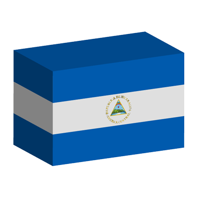 ニカラグア共和国の国旗-積み木