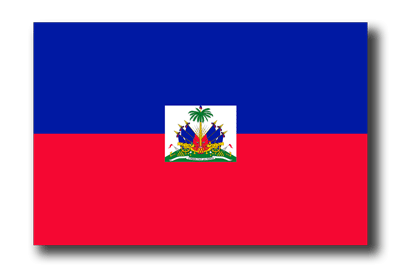 ハイチ共和国の国旗-ドロップシャドウ