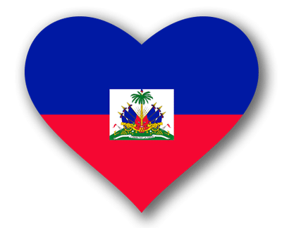 ハイチ共和国の国旗-ハート