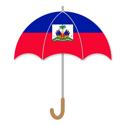 ハイチ共和国の国旗-傘