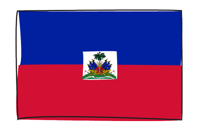 ハイチ共和国の国旗-グラフィティ