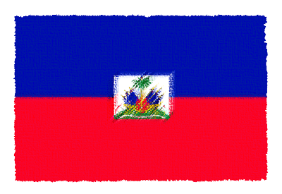 ハイチ共和国の国旗-パステル