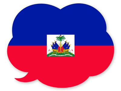 ハイチ共和国の国旗-吹き出し