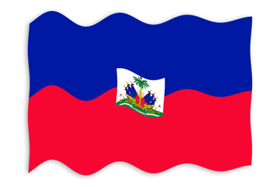 ハイチ共和国の国旗-波