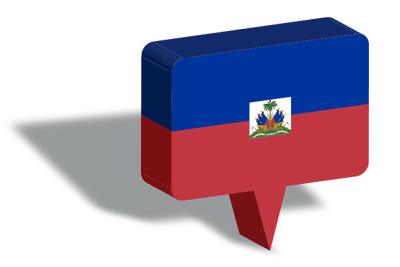ハイチ共和国の国旗-マップピン