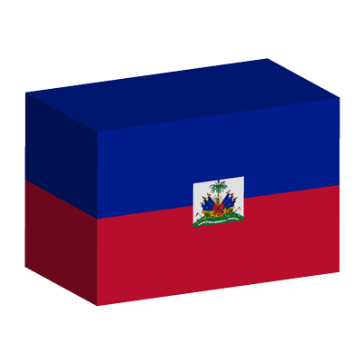ハイチ共和国の国旗-積み木