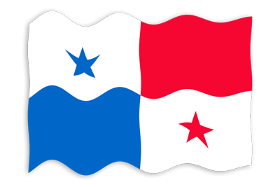 パナマ共和国の国旗-波