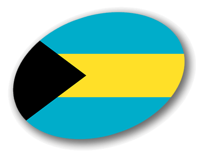 バハマ国の国旗-楕円