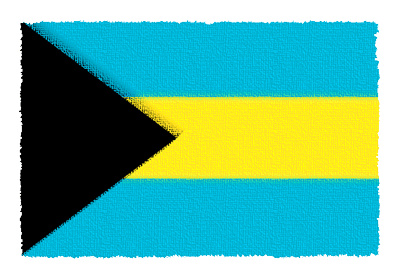 バハマ国の国旗-パステル