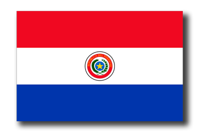 パラグアイ共和国の国旗-ドロップシャドウ
