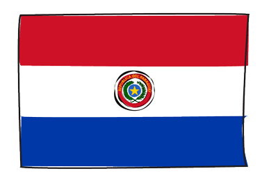 パラグアイ共和国の国旗-グラフィティ