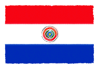 パラグアイ共和国の国旗-パステル