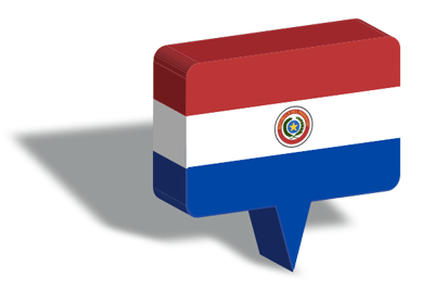 パラグアイ共和国の国旗-マップピン