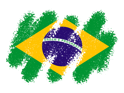 ブラジル連邦共和国の国旗-クレヨン1