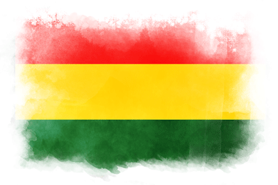 ボリビア多民族国の国旗-水彩風