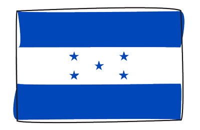 ホンジュラス共和国の国旗-グラフィティ