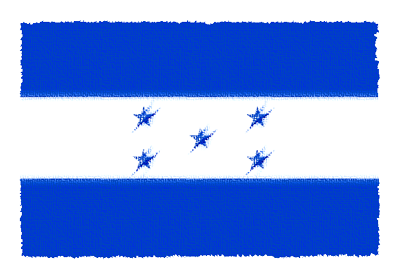 ホンジュラス共和国の国旗-パステル
