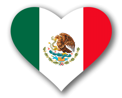 メキシコ合衆国の国旗-ハート
