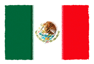 メキシコ合衆国の国旗-パステル