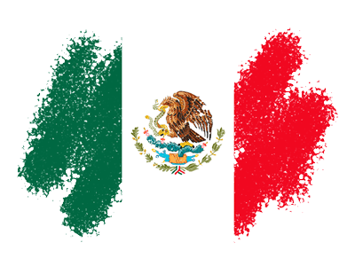メキシコ合衆国の国旗-クレヨン1