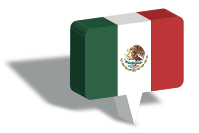 メキシコ合衆国の国旗-マップピン