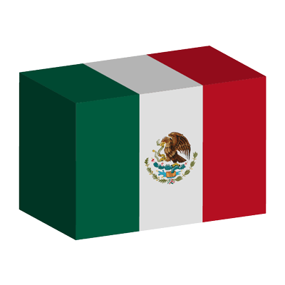 メキシコ合衆国の国旗-積み木