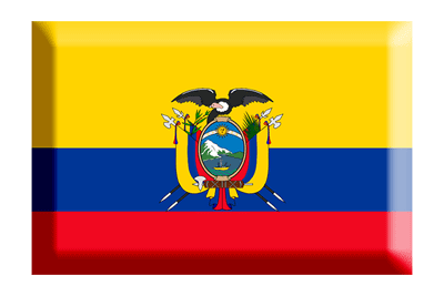 エクアドル共和国の国旗-板チョコ