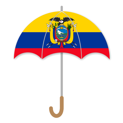 エクアドル共和国の国旗-傘