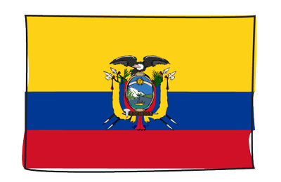 エクアドル共和国の国旗-グラフィティ