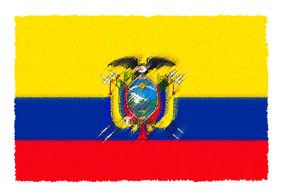 エクアドル共和国の国旗-パステル