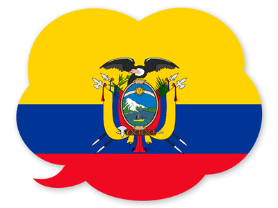 エクアドル共和国の国旗-吹き出し