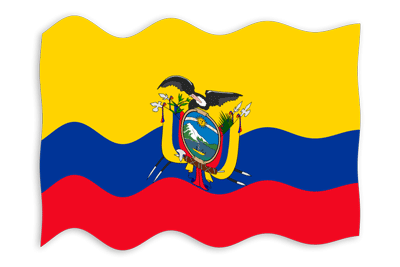エクアドル共和国の国旗-波