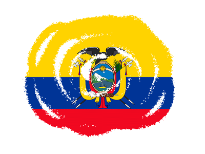 エクアドル共和国の国旗-クラヨン2