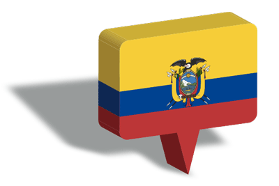 エクアドル共和国の国旗-マップピン