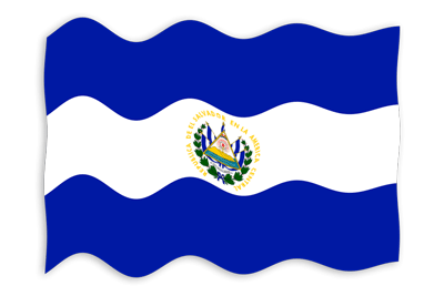 エルサルバドル共和国の国旗-波