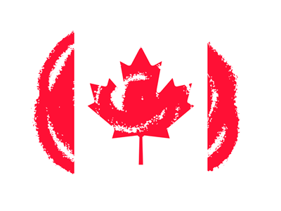 カナダの国旗-クラヨン2