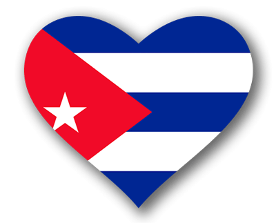 キューバ共和国の国旗-ハート