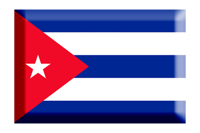 キューバ共和国の国旗-板チョコ